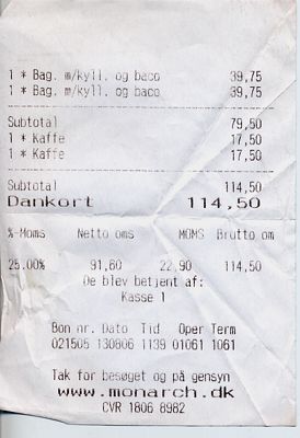 Hier liegt die Mehrwertsteuer bei 25%.